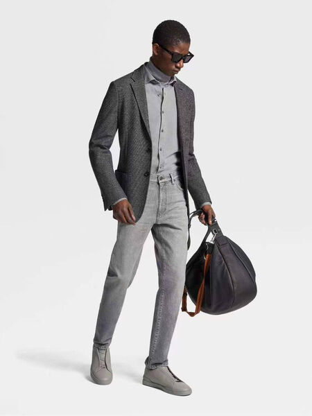 Мужские джинсы Zegna мужской джинса графитовый 144375-4