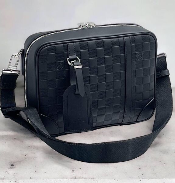 Мужская сумка мессенджер Louis Vuitton мужской кожа черный 120427