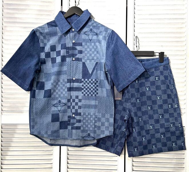 Мужской костюм Louis Vuitton мужской синий 185409