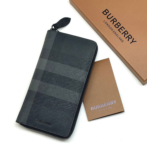 Мужской кошелек Burberry мужской кожа черный 108393-2