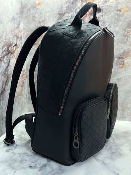 Мужской рюкзак Bottega Veneta мужской кожа черный 113429-2