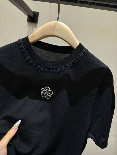 Футболка Chanel женский черный 199416-2