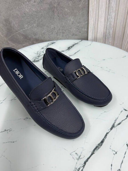 Мужские мокасины Christian Dior мужской кожа синий 185718-5