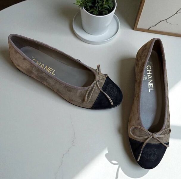 Балетки Chanel женский замша 194841