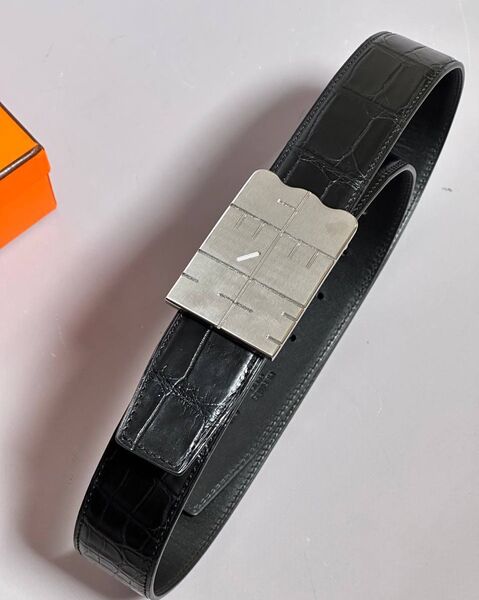 Мужской ремень Hermès мужской кожа черный 152903