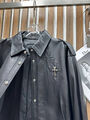 Рубашка Chrome Hearts женский кожа черный 158331-4