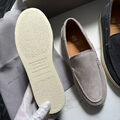 Мужские лоферы Brunello Cucinelli мужской замша графитовый 154471-4
