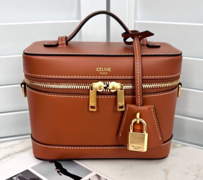 Сумка Celine женский кожа бежевый 179961