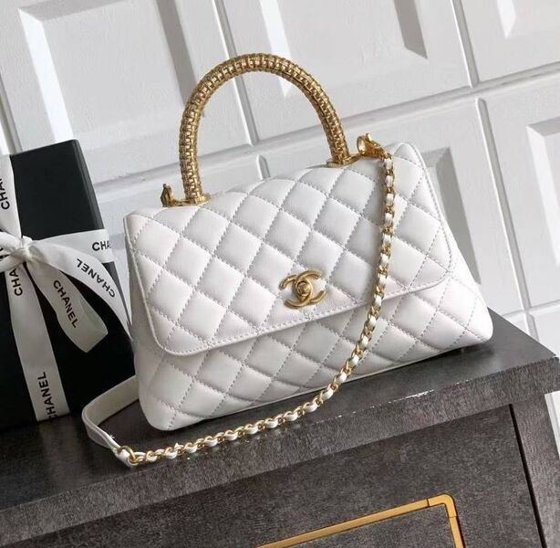 Сумка Chanel женский кожа белый 198052