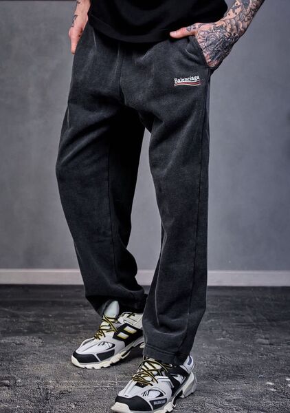 Мужские штаны Balenciaga мужской графитовый 103966
