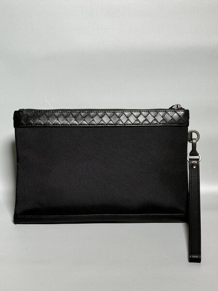 Мужской клатч Bottega Veneta мужской кожа черный 195717-3