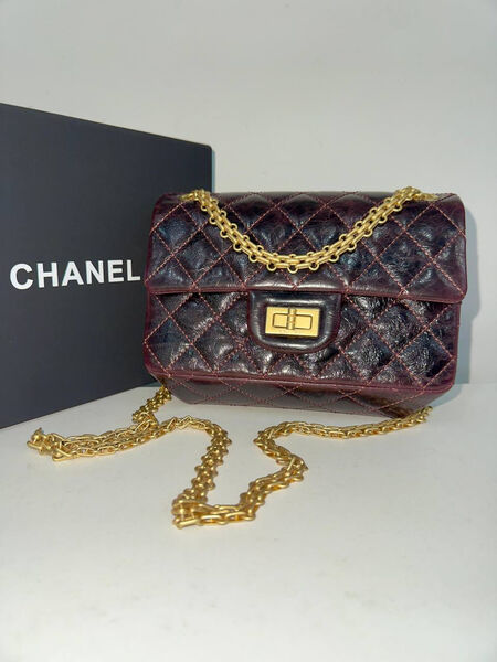 Сумка Chanel женский кожа бордовый 164573-2