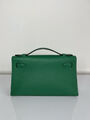 Сумка Hermèskelly 20 Pochette женский кожа болотный 138054-3