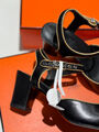 Туфли Hermès женский кожа черный 183673-4