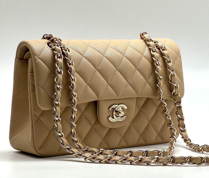 Сумка Chanel 2.55 женский кожа бежевый 73357