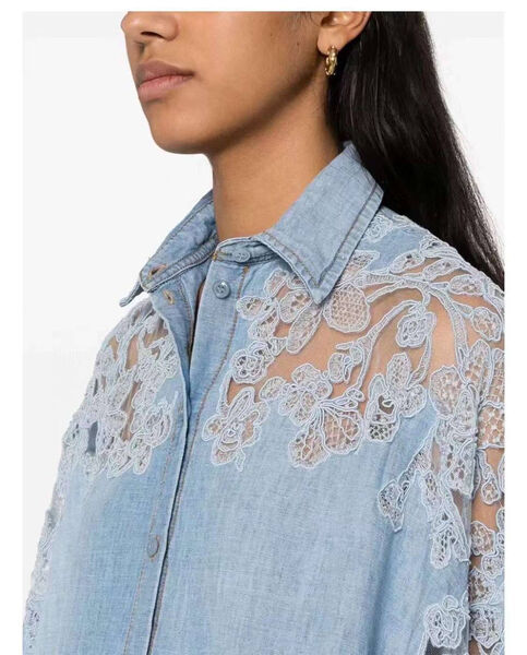 Рубашка Ermanno Scervino женский бирюзовый 152990-4