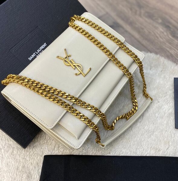 Сумка Saint Laurent женский кожа белый 77413