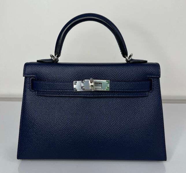 Сумка Hermèskelli 20 Mini женский кожа синий 138078