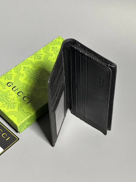 Мужской портмоне Gucci мужской кожа черный 154018-5