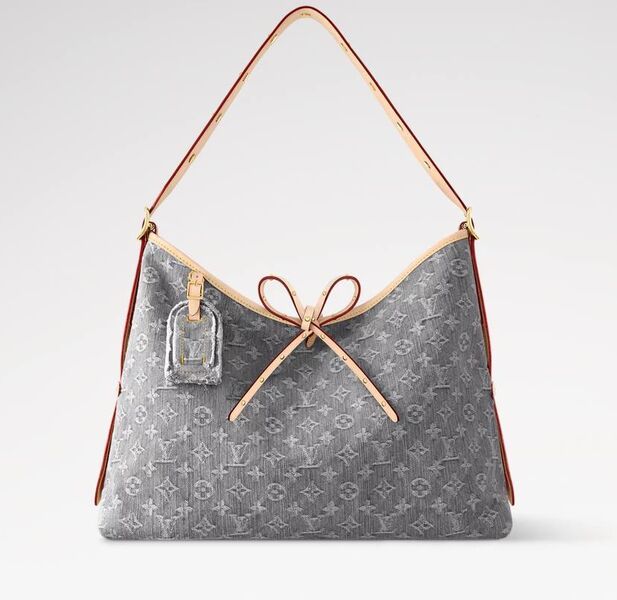 Сумка Louis Vuitton женский джинса темно-серый 196436