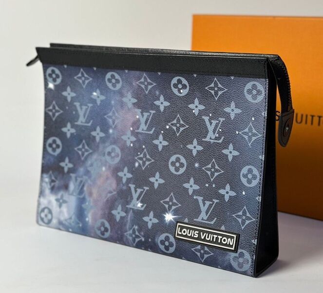 Мужской клатч Louis Vuitton мужской кожа синий 110745