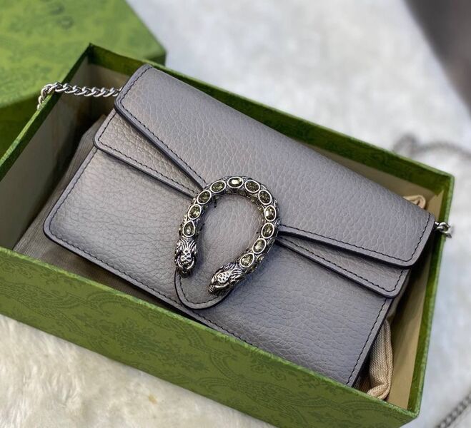 Сумка Gucci Dionysus Mini женский кожа графитовый 99616