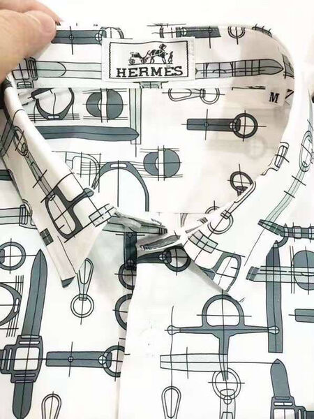 Мужская рубашка Hermès мужской графитовый 101801-2
