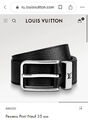 Мужской ремень Louis Vuitton мужской кожа черный 149950-4