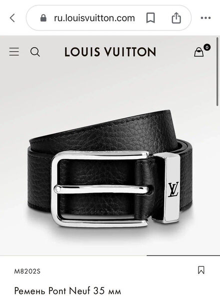 Мужской ремень Louis Vuitton мужской кожа черный 149950-4