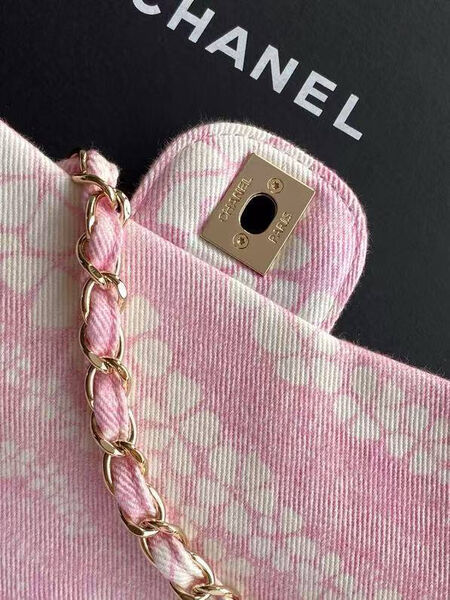 Сумка Chanel женский текстиль розовый 192438-6