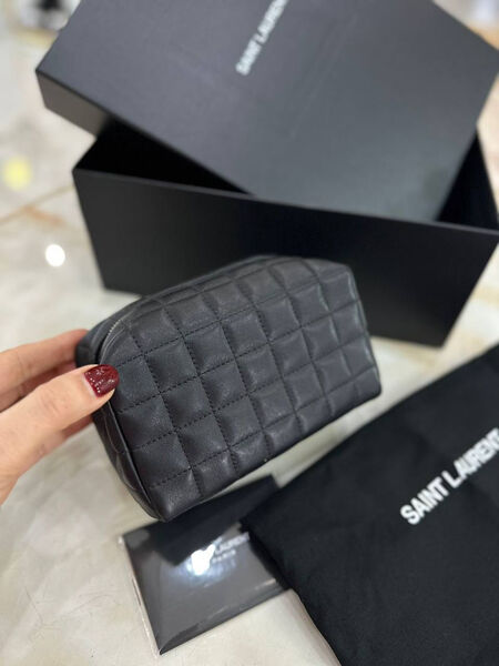 Косметичка Saint Laurent женский кожа черный 170964-4