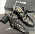 Туфли Chanel женский кожа черный 138604-1