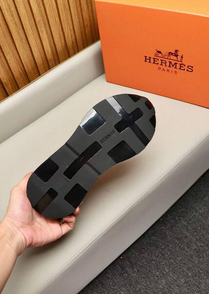 Мужские кроссовки Hermès мужской кожа белый 140300-6
