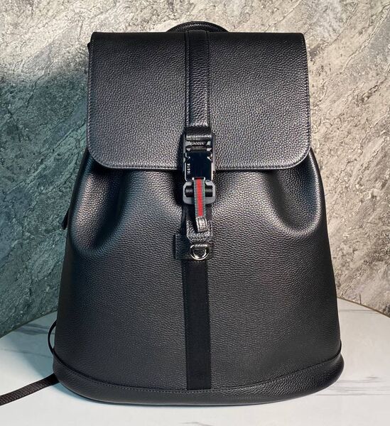 Мужской рюкзак Gucci мужской кожа черный 173930