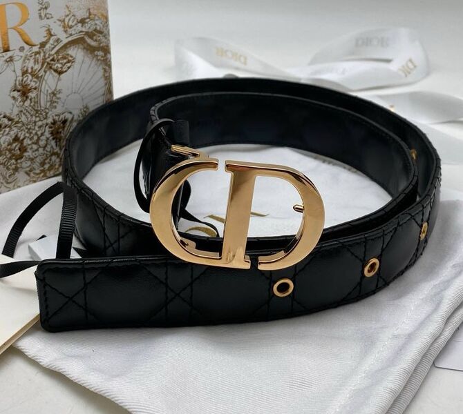 Женский ремень Christian Dior женский кожа черный 139034