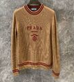 Свитер Prada женский вязаная ткань бежевый 158343-1