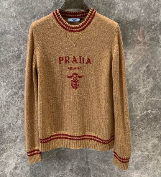 Свитер Prada женский вязаная ткань бежевый 158343