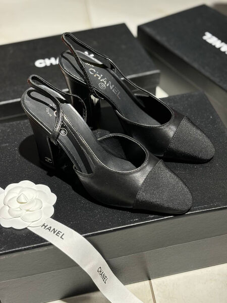 Туфли Chanel женский кожа черный 148020-2