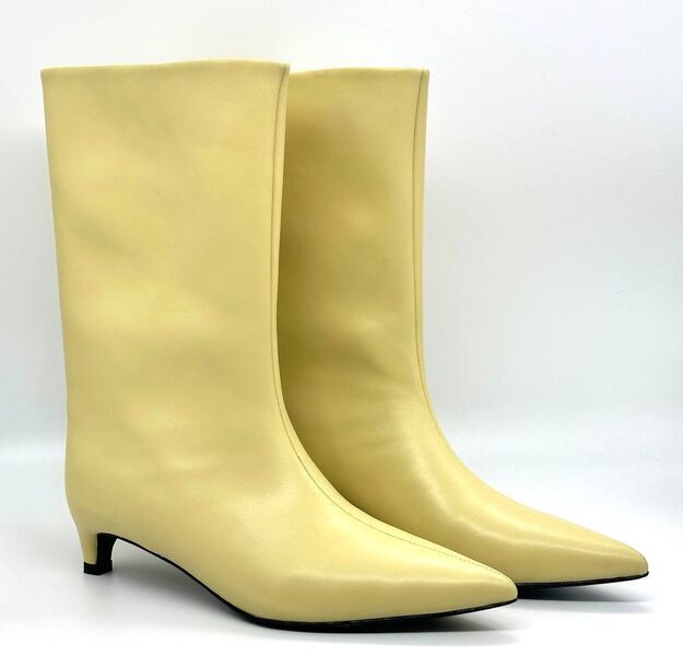 Сапоги Jil Sander женский кожа горчичный 129464