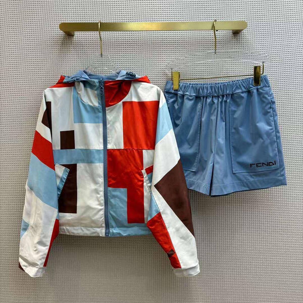 Костюм двухсторонний Fendi женский бирюзовый 148078-2