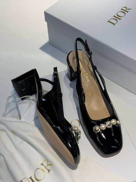 Туфли Christian Dior женский кожа черный 189107-2