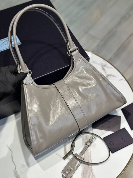 Сумка Prada женский кожа графитовый 187553-2