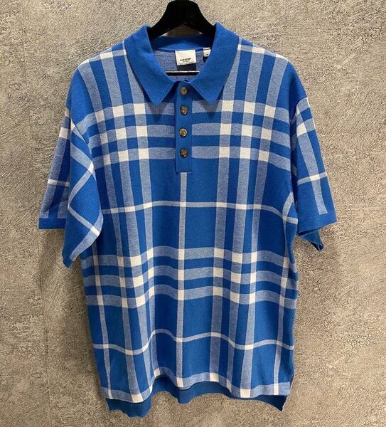 Мужское поло Burberry мужской синий 116013