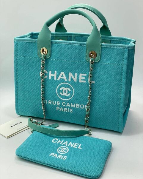 Сумка Chanel женский текстиль бирюзовый 148794