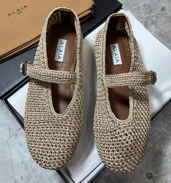 Балетки Alaïa женский графитовый 180103