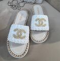 Шлепки Chanel женский кожа белый 190832-1