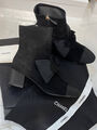 Ботильоны Chanel женский замша черный 131474-5