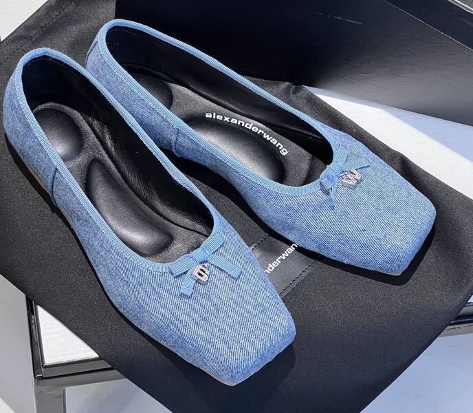 Балетки Alexander Wang женский джинса бирюзовый 114918