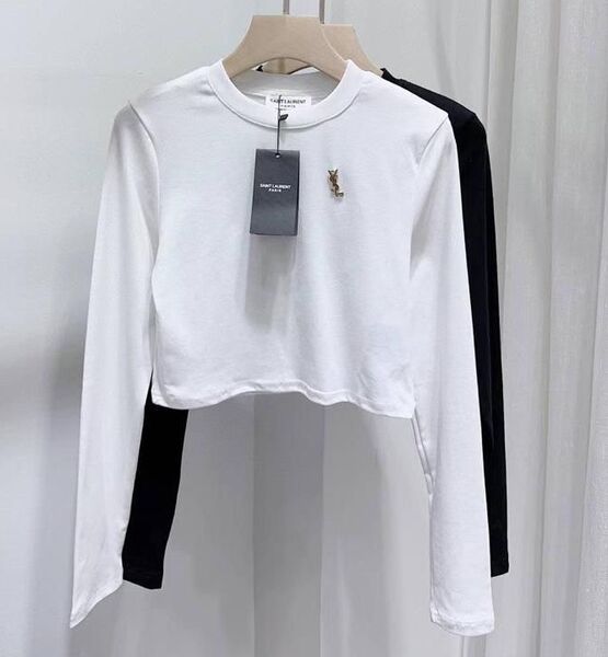 Лонгслив Saint Laurent женский белый 126653