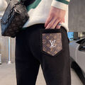 Мужские штаны Louis Vuitton мужской черный 108365-5